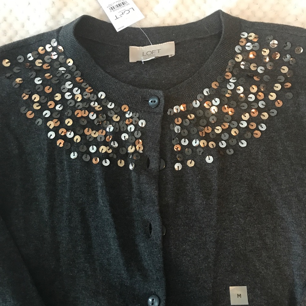 NWT Loft cardigan sequence sweater